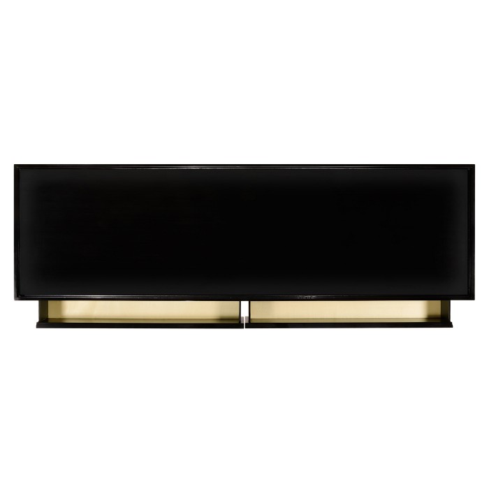 Classic Ebony & Ivory Herringbone Console Table