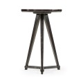 Circular Black Mocha Oak & Oyster Side Table
