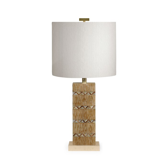Herringbone Shell Inlaid Lamp