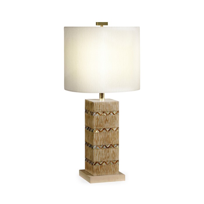 Herringbone Shell Inlaid Lamp