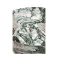 Round Geometric Faux Black & Grey Marble Wine Table