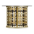Multi Metal Round Plaid Centre Table
