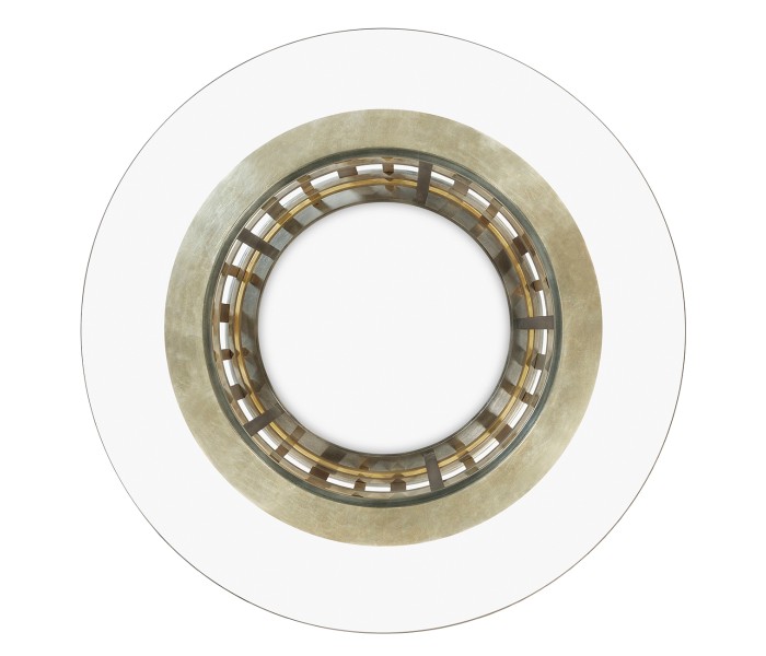 Multi Metal Round Plaid Centre Table