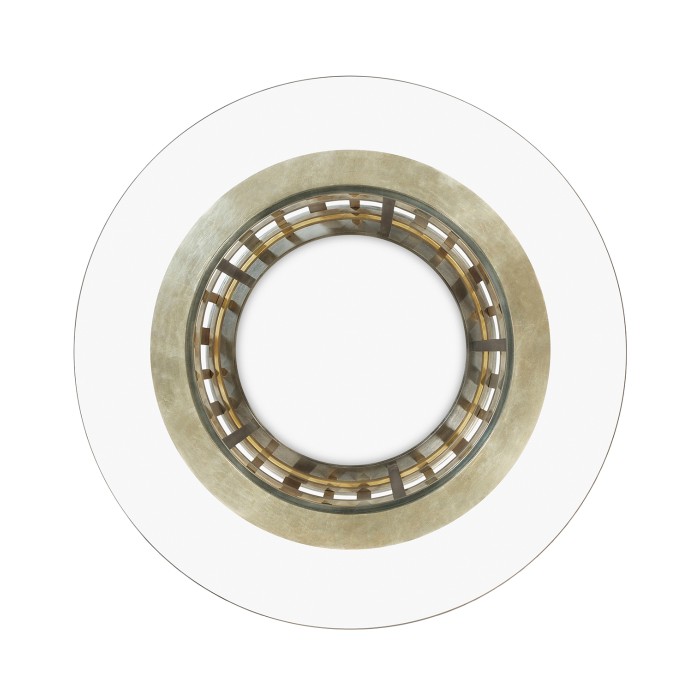 Multi Metal Round Plaid Centre Table
