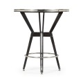 Architectural Circular Black Mocha Oak Bar Table 36