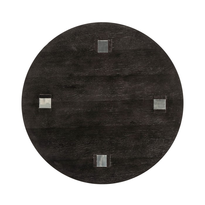 Architectural Circular Black Mocha Oak Bar Table 36