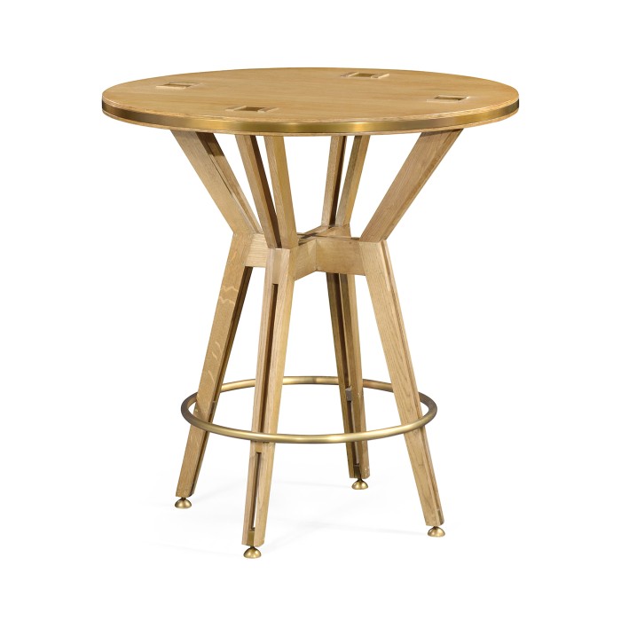 Architectural Circular Oak Counter Table 36