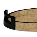 Small Elliptical Tray in Brown Brick Eggshell