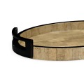 Large Elliptical Tray in Brown Brick Eggshell