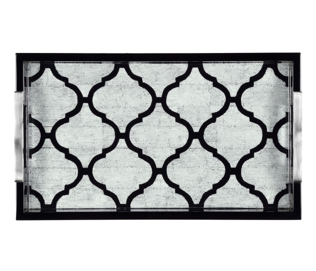 Rectangular Black & Eggshell Tray