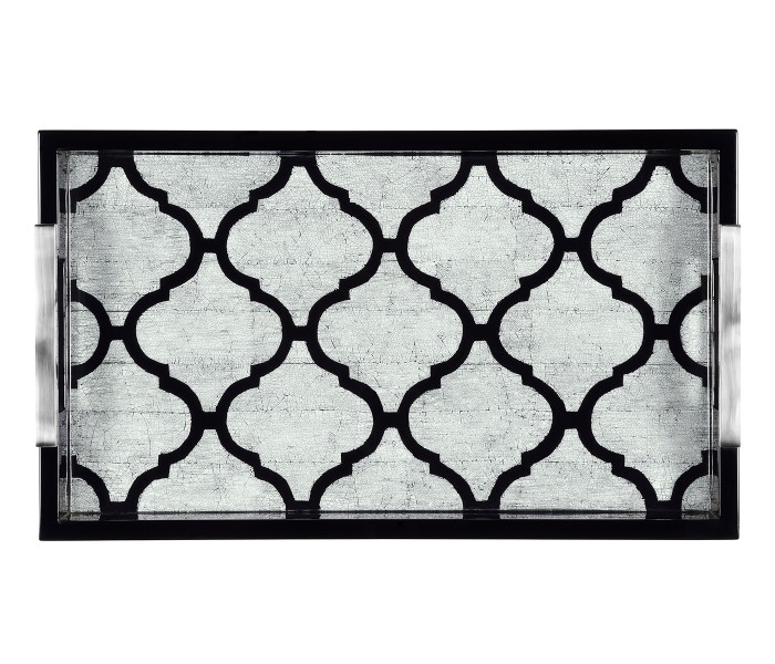 Rectangular Black & Eggshell Tray