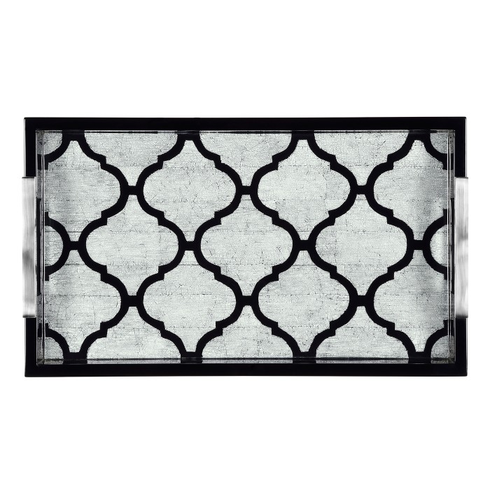 Rectangular Black & Eggshell Tray