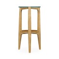 Architectural Round End Table with Glass Top