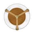 Architectural Round End Table with Glass Top
