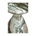 Round Faux Black & Grey Marble Wine Table