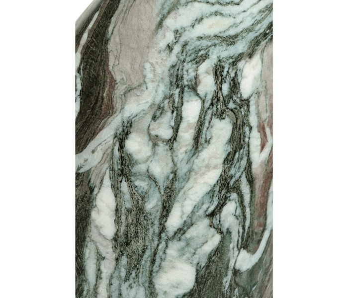 Round Faux Black & Grey Marble Wine Table