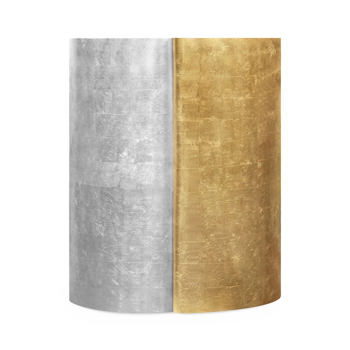 Circular Two-Piece Yin & Yang Gilded & Silver Drinks Table