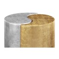 Circular Two-Piece Yin & Yang Gilded & Silver Drinks Table