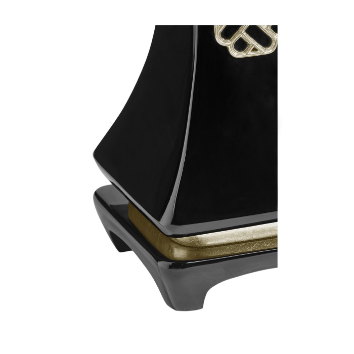 Urban Zen Smoky Black Table Lamp