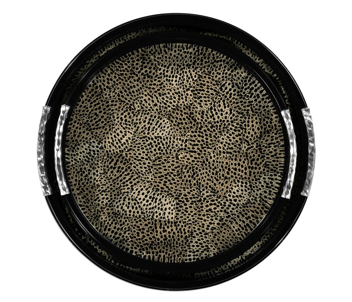 Duo Circular Black Eggshell Tray