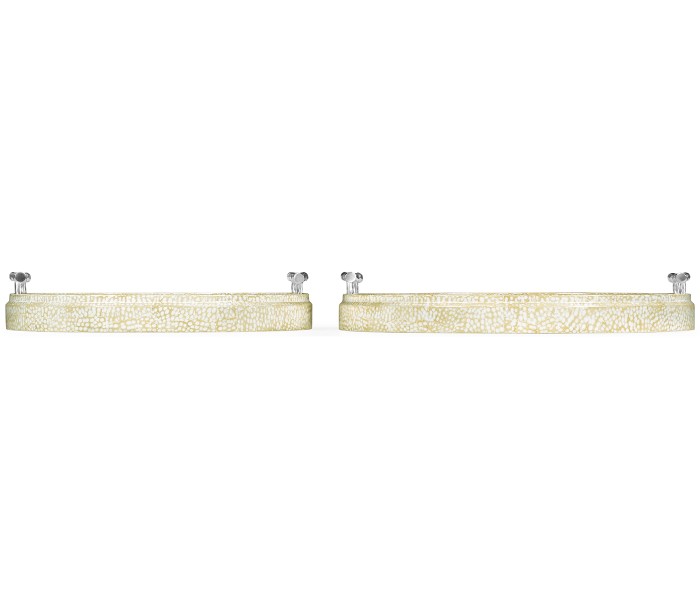 Duo Circular Yellow Eggshell Tray