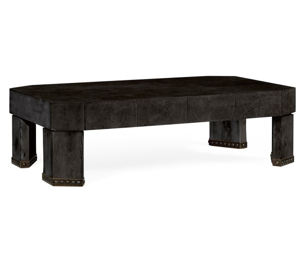 Rectangular Oyster Black Mocha Oak Coffee Table
