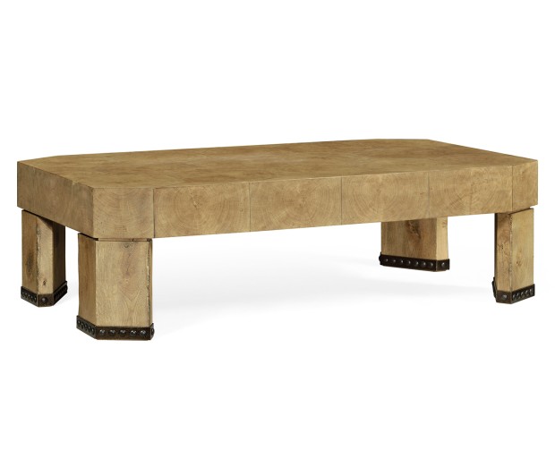 Rectangular Oyster Coffee Table in Natural Washed Oak