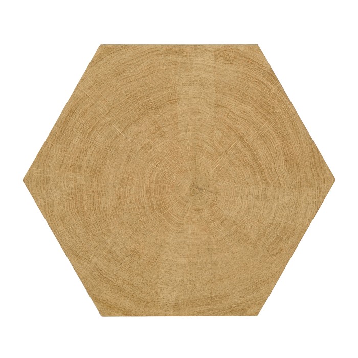 Architectural Hexagonal Oyster Lamp Table