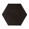 Architectural Hexagonal Black Mocha Oak Oyster Lamp Table