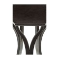 Architectural Hexagonal Black Mocha Oak Oyster Lamp Table