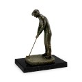 Pair of Dark Antique Bronze Golfer Bookends