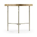 Fulgurite Golden Amber Round Side Table