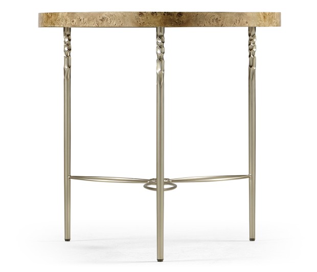 Fulgurite Golden Amber Round Side Table