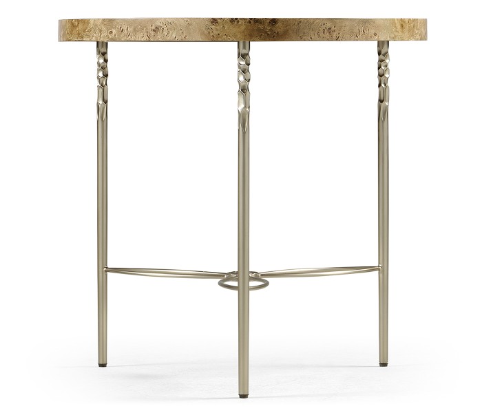 Fulgurite Golden Amber Round Side Table