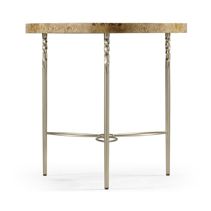 Fulgurite Golden Amber Round Side Table