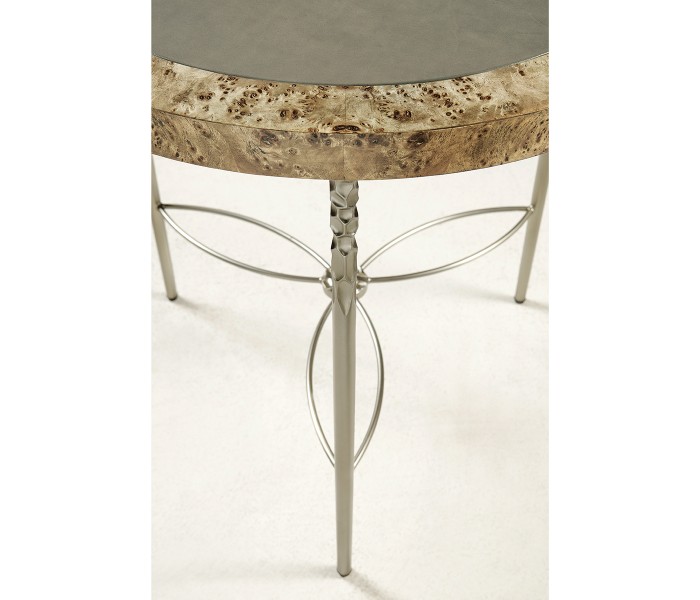 Fulgurite Golden Amber Round Side Table