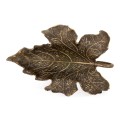 Three Rustic Bronze Leaf Dishes