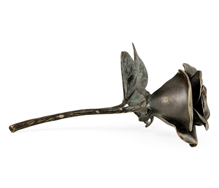 Antique Dark Bronze Blooming Rose