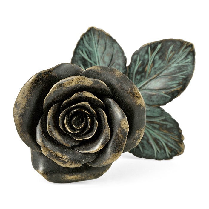 Antique Dark Bronze Blooming Rose
