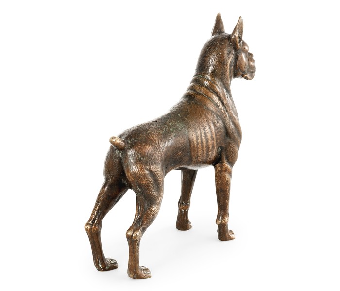 Copper Toned Bronze Boxer Dog