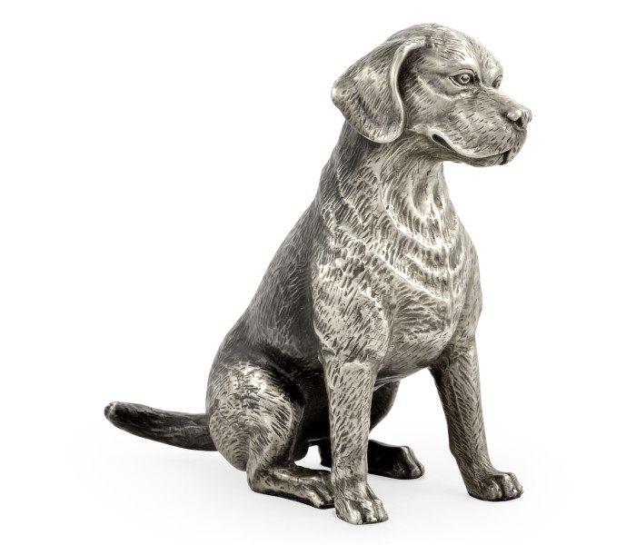 Antique White Brass Beagle Dog