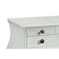 Grey mahogany bombe chest