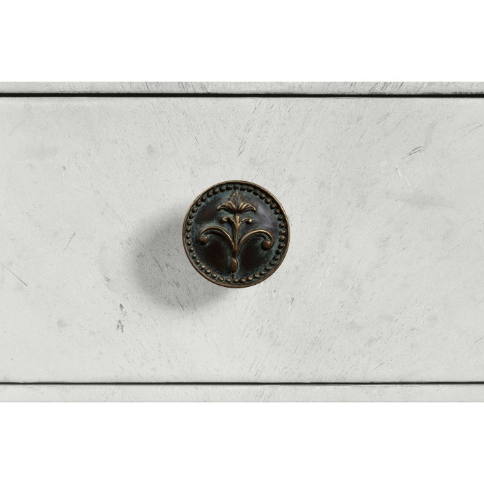 Grey mahogany bombe chest