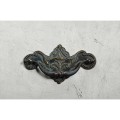 Grey mahogany bombe chest
