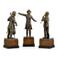 Antique Dark Bronze Monkey Orchestra Set