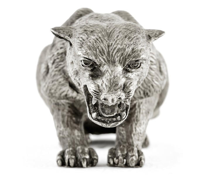 Antique White Brass Panther