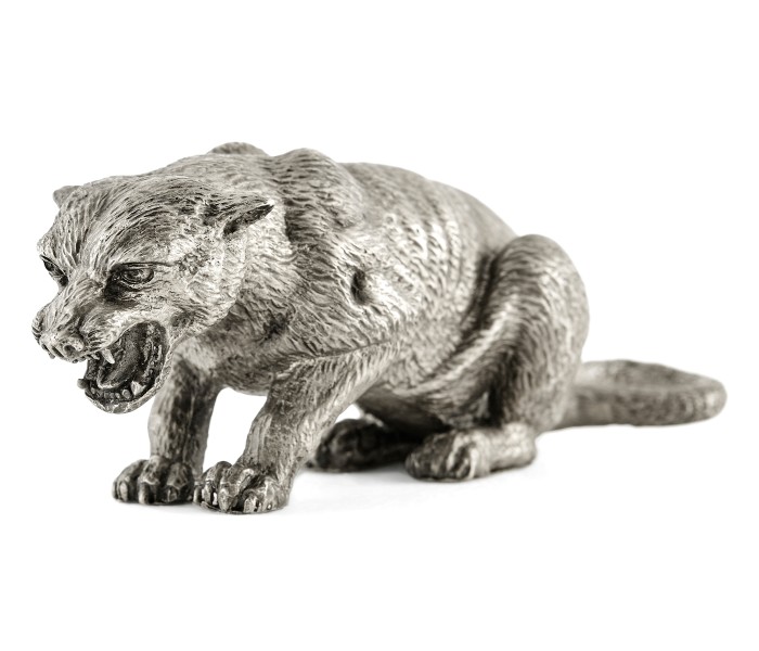 Antique White Brass Panther