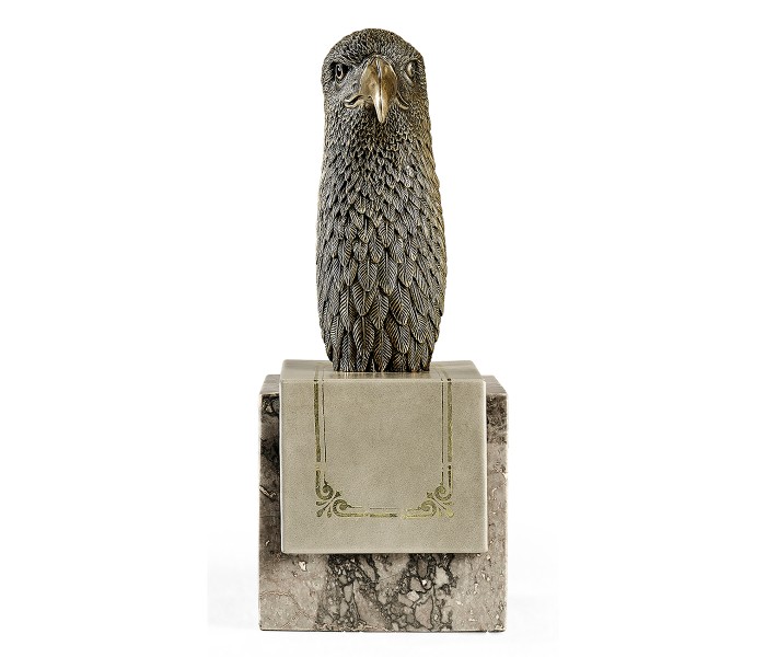 Anitque Dark Bronze Bald Eagle Head