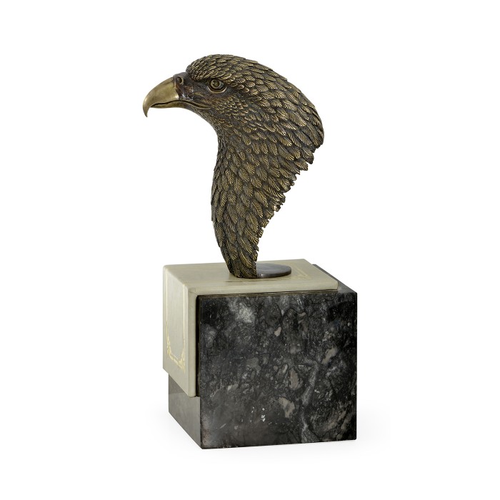 Anitque Dark Bronze Bald Eagle Head