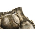 Antique Dark Bronze Baseball Mitt & Ball